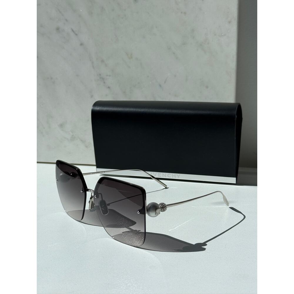 NEW Givenchy GV40110U Pearl Crystal Silver Sunglasses - Picture 4 of 7